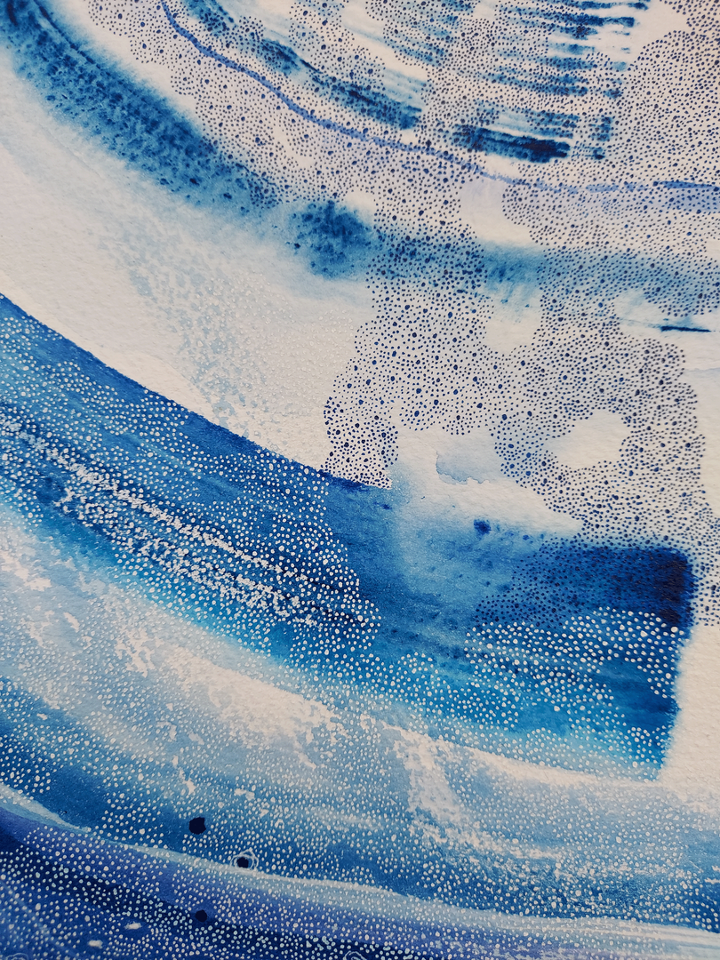Moonlight reflected in murmuring water – Agata Kopydłowska, technika mieszana, 2024