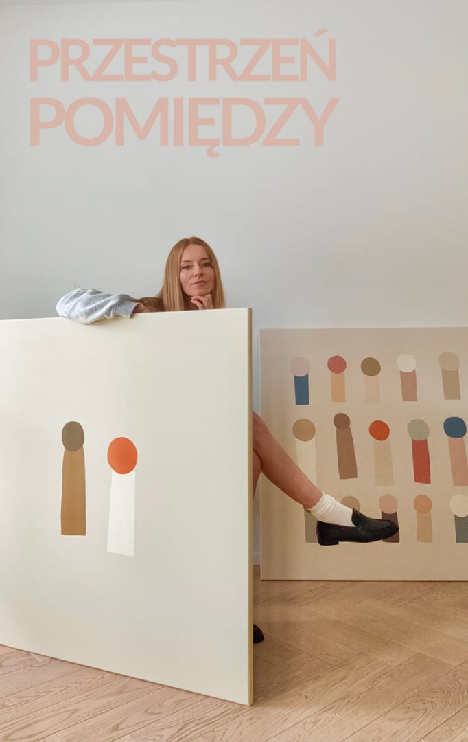 Przestrzeń pomiędzy – Magdalena Lubecka, akryl, 2026