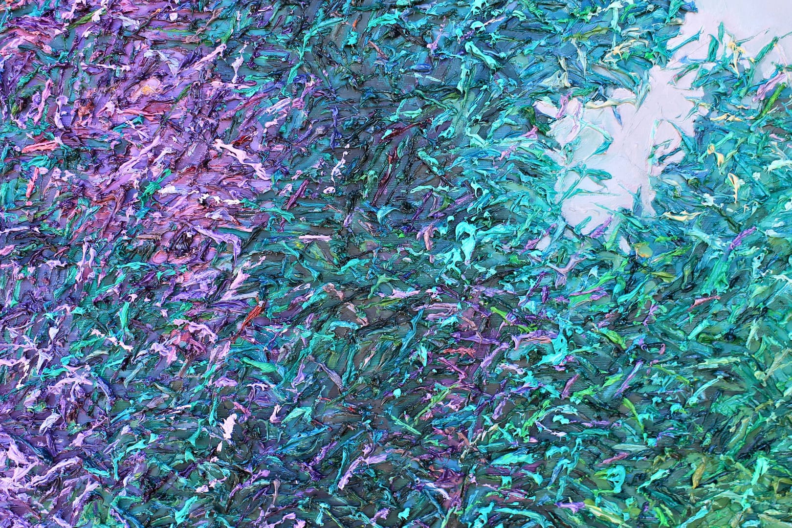 Flowering (123) – Olena Horhol, olej, 2026