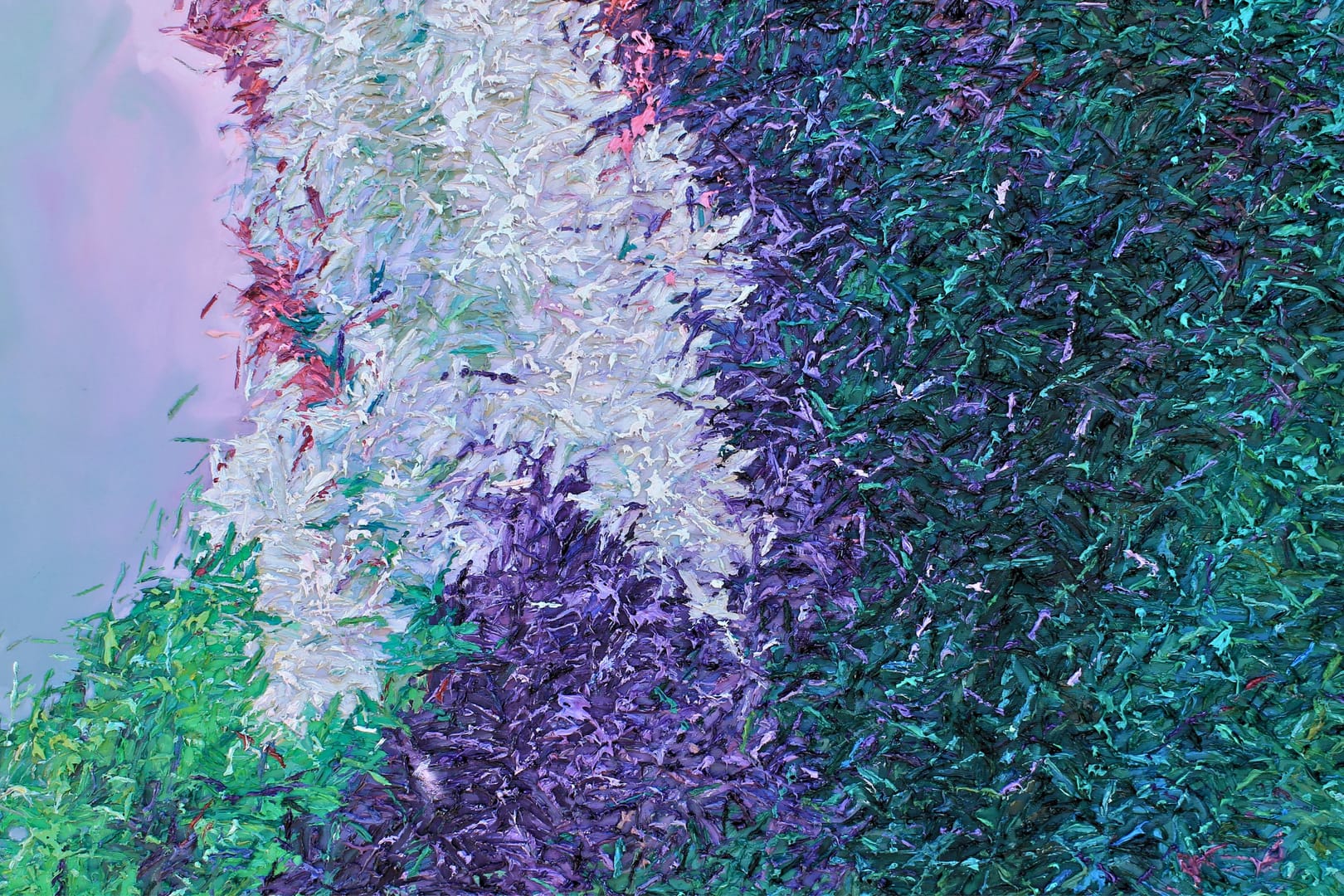 Flowering (123) – Olena Horhol, olej, 2026
